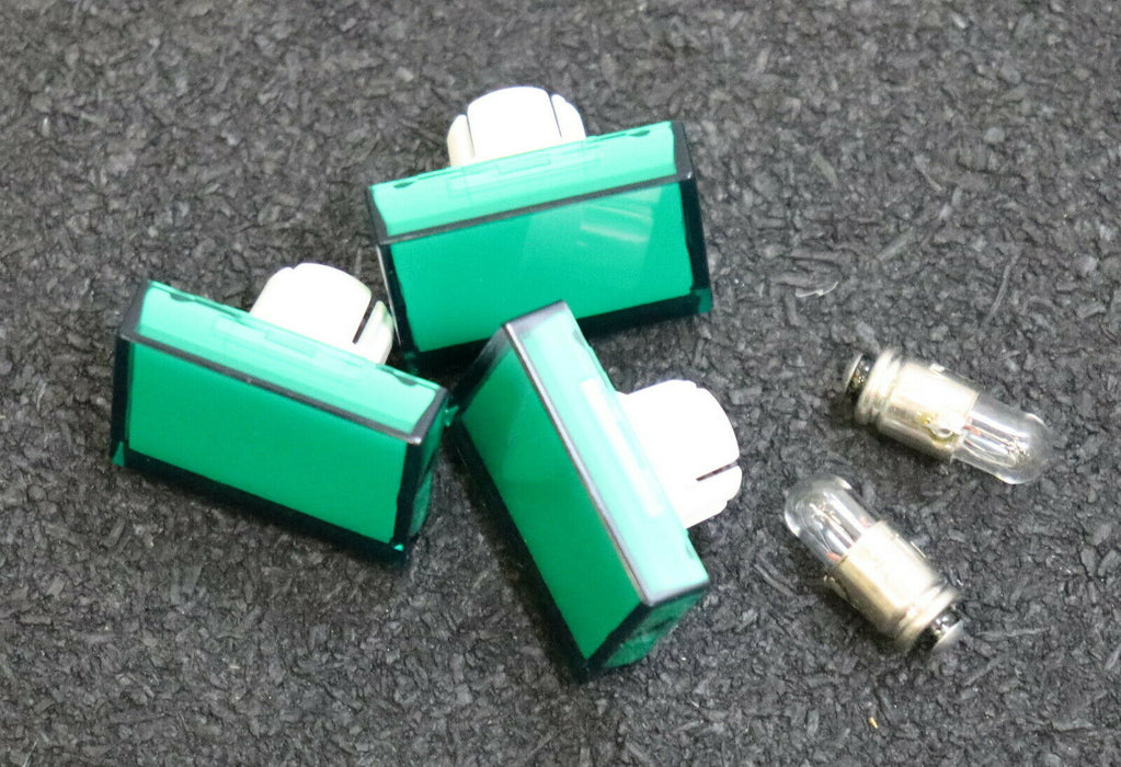 EAO 2 Stück Druckschalter grün Switch Pushbutton DPST-1NO/1NC 100mA 48V 1,2W