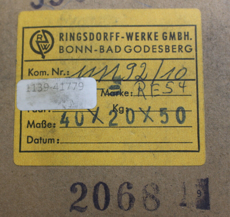 RINGSDORFF-WERKE Kohlebürste RE54 40x20x50