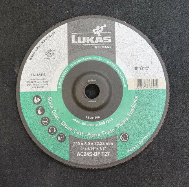 LUKAS oder ROTTLUFF 4 Stück Profi Schruppscheiben AC24S-BF27 Stein+Stahlguss