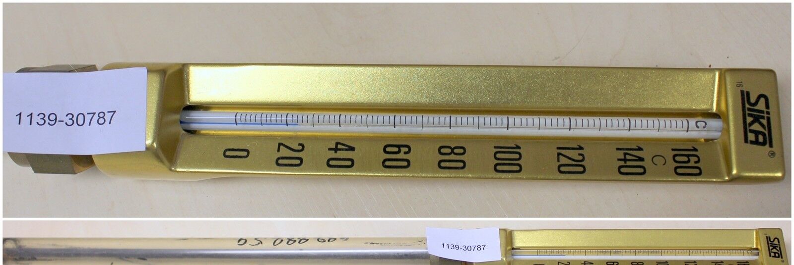 SIKA Thermometer 0-160 °C DIN 16189 TR355, Messstablänge 355mm -NEU-