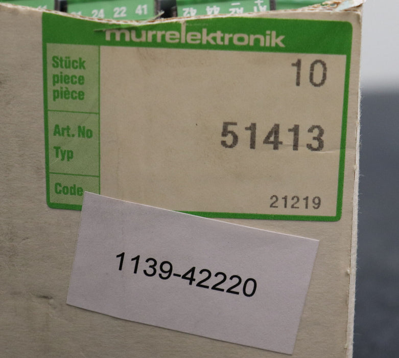 MURR ELEKTRONIK Ausgangsrelais RM 14/230VAC 51413 Input: 230VAC/DC Output:250VAC