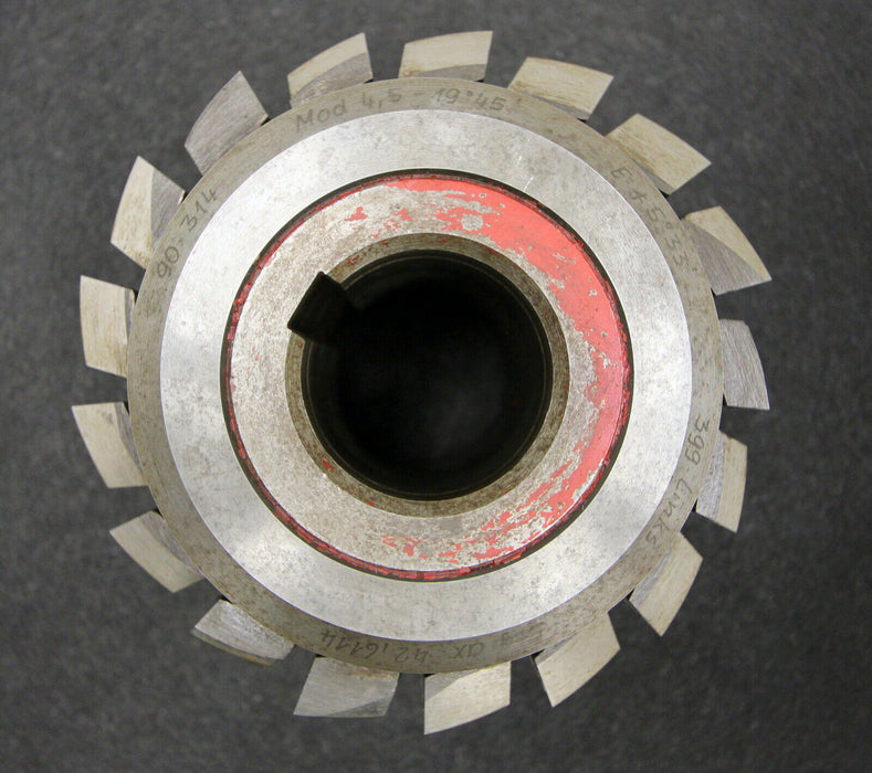 SAAZOR Stollenwälzfräser involute spline hob m= 4,5mm 19°45´ EGW Ø150x140xØ50mm