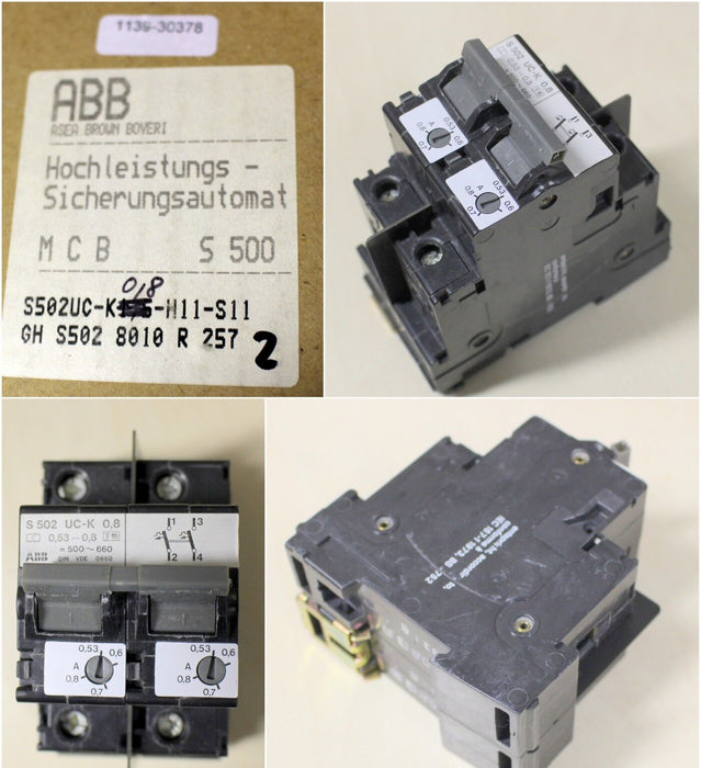 ABB Hochleistungssicherungsautomat S502 UC-K0,8 0,53-0,8A