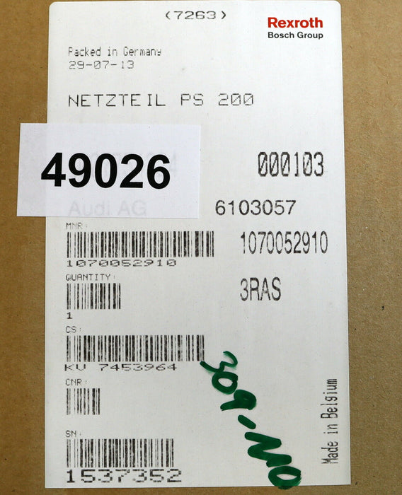 BOSCH CNC Netzteil Power Supply PS 200 Best.Nr. 1070052910 Platine 052910-309110