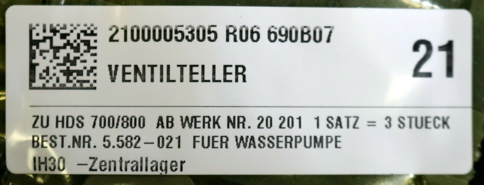 KÄRCHER Ventilteller 5.582-021.0 - unbenutzt in OVP
