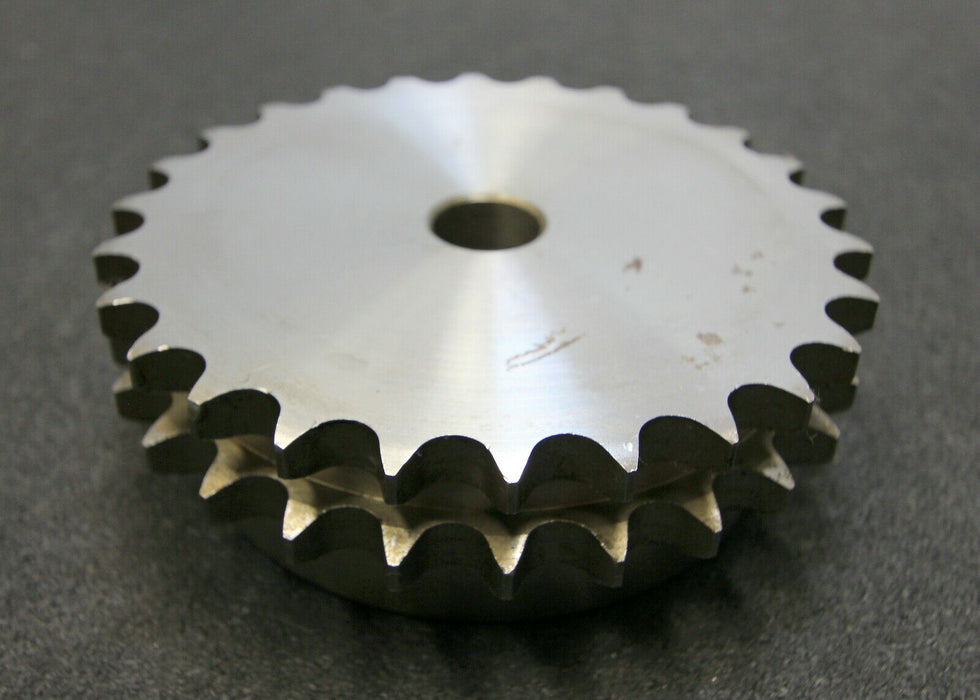 Zweifach-Kettenradscheibe mit einseitiger Nabe ZRS Teilung 5/8"x3/8" Z= 26