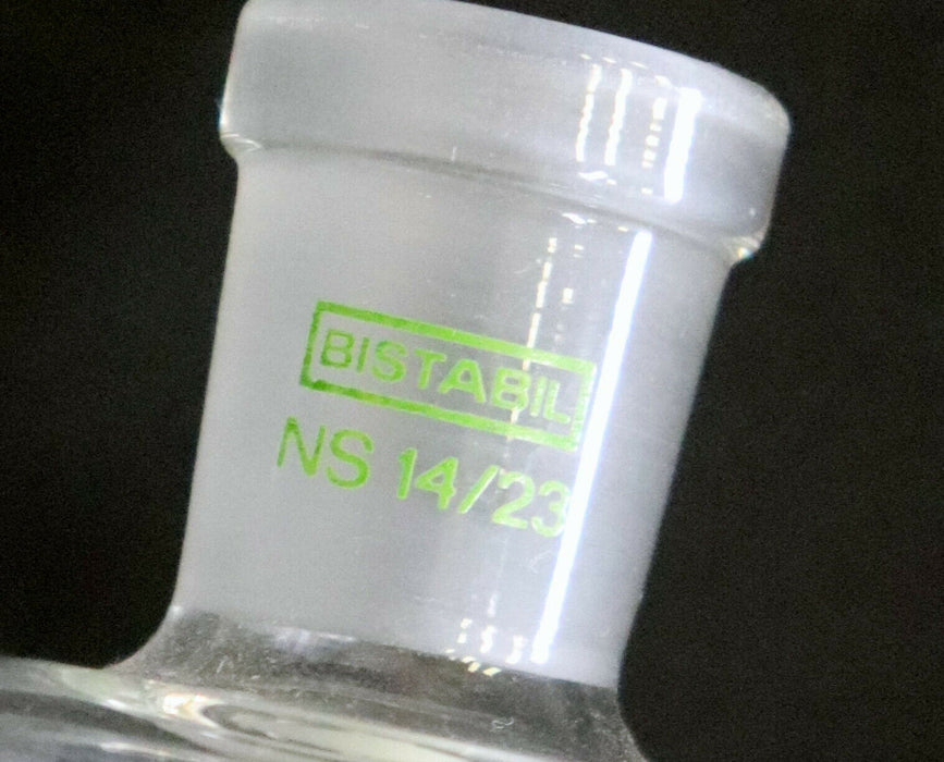 SCHOTT DURAN Zweihals-Spitzkolben 250ml gerader Mittelhals mit NS-Hülse NS14/23
