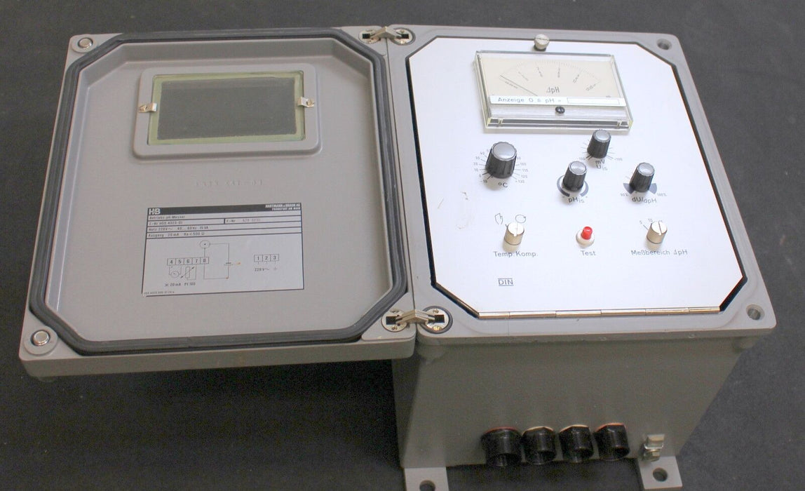 HARTMANN&BRAUN Betriebs-pH-Messer Elima M57937 220VAC 40-60Hz 15VA Ausgang 20mA