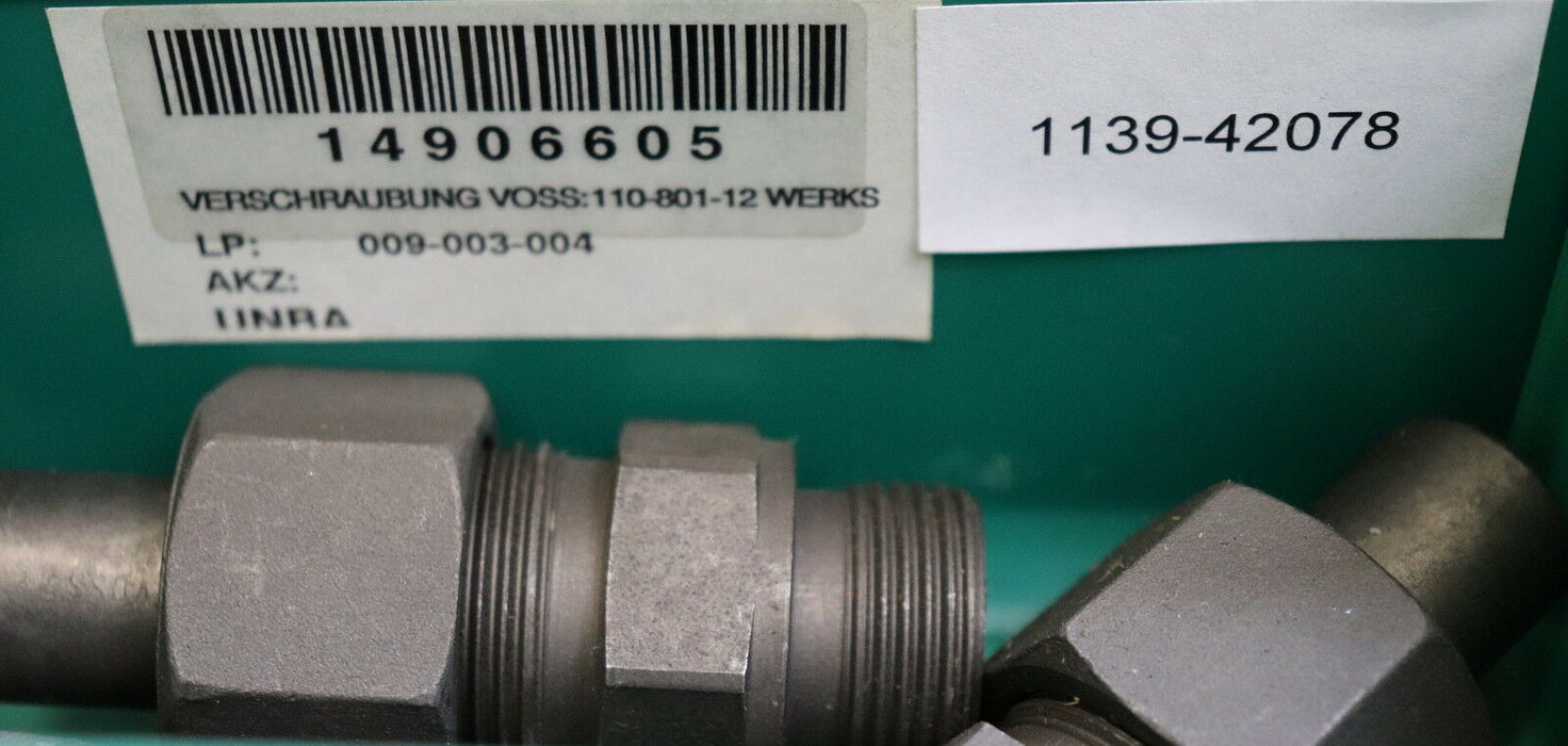 VOSS 3 Stück Rohr-Verschraubung 110-801-12 Überwurfmutter mit S20 mit Gewinde 1"