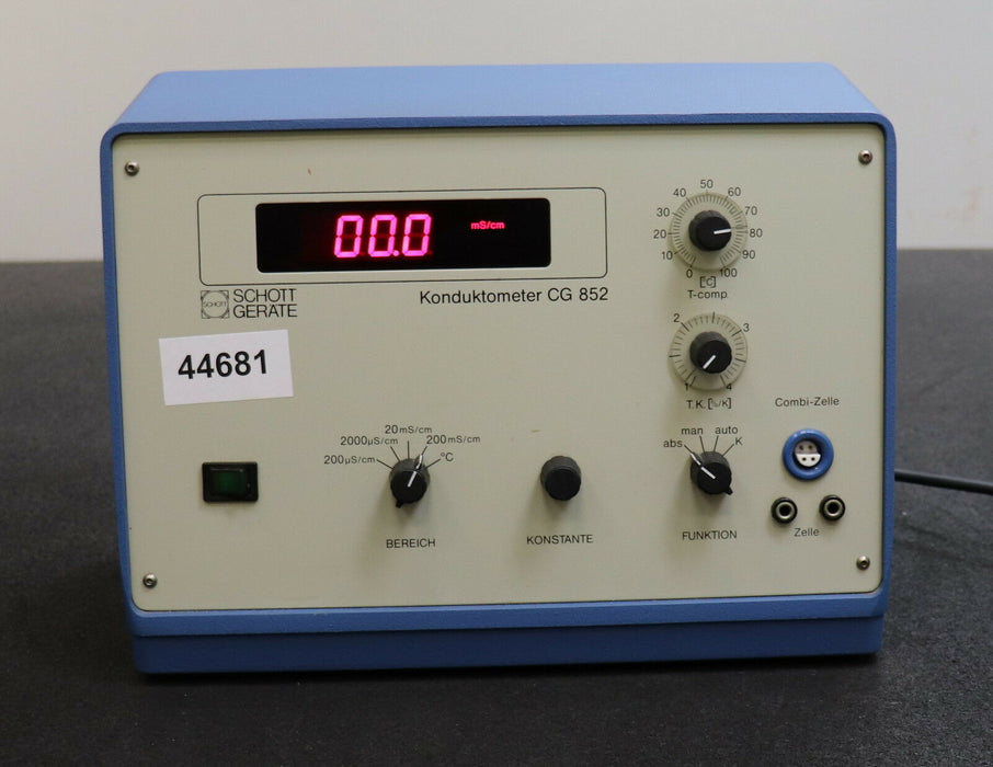 SCHOTT Konduktometer CG 852 Messbereich 200µS/cm bis 200mS/cm und °C