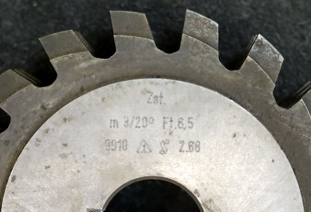 Zahnstangenfräser 3-rillig m=3,0mm 20° EGW Frästiefe 6,5mm Ø118x36xØ27mm