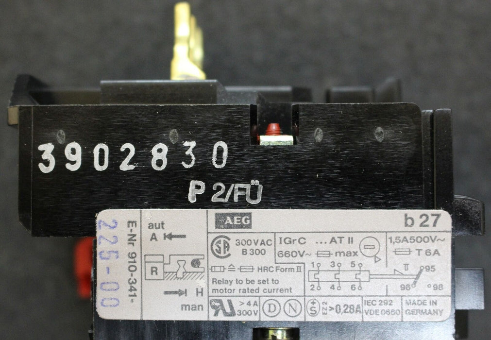 AEG Thermisches Überstromrelais b27 0,56-0,8A Thermal overload relay 910-341-225