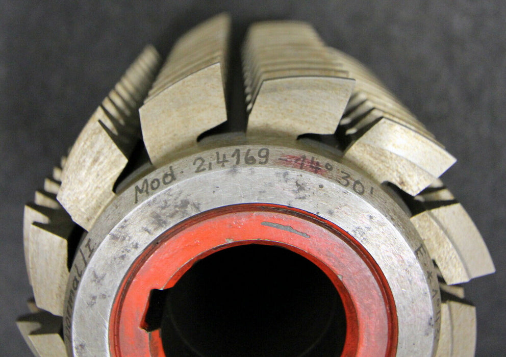 SAAZOR Stollenwälzfräser involute spline hob m= 2,4169mm BP I nach DIN3972 14°30