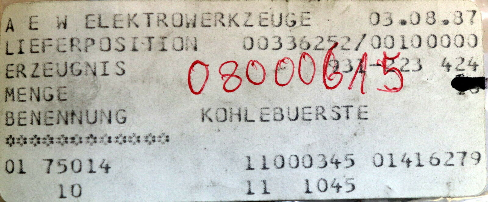 SCHUNK Kohlebürste 931-223-424 4 x 6,3 x 12mm mit Feder und Teller