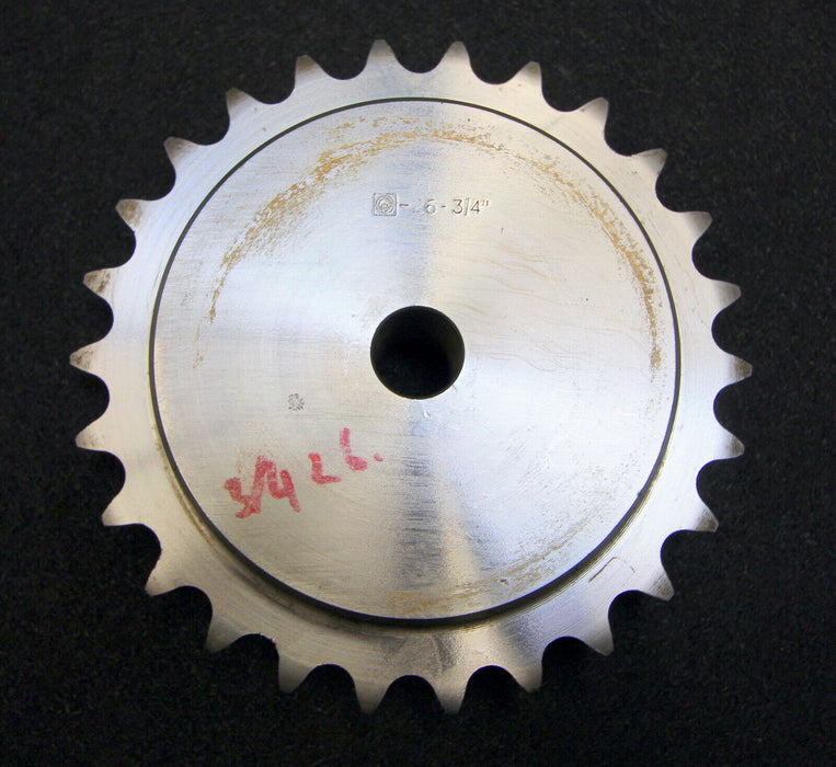 Zweifach-Kettenradscheibe mit einseitiger Nabe ZRS Teilung 3/4"x7/16" Z= 26