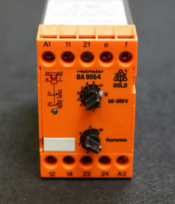 DOLD Spannungsrelais BA9054 240VAC 50-500VAC Nr. 0030419 mit Anleitung 50/60Hz