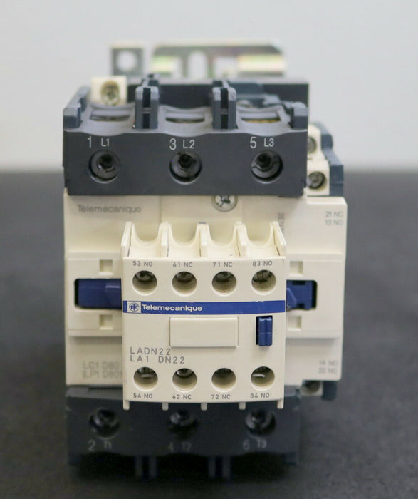 TELEMECANIQUE Leistungsschütz LC1 D80 Steuerspannung 24VDC + LADN22 LA1 DN22