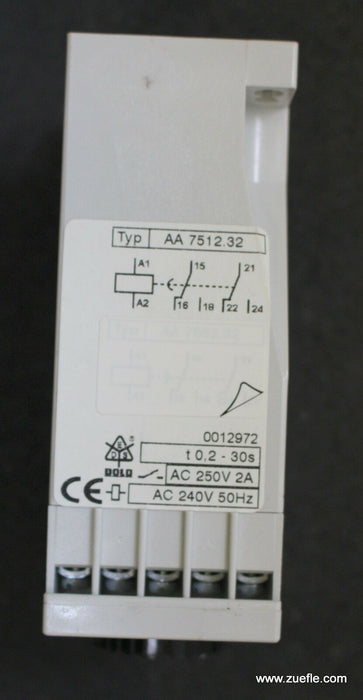 DOLD Anzugsverzögertes Zeitrelais AA7512.32 240VAC 50Hz>0,2-30s Artikelnummer 00