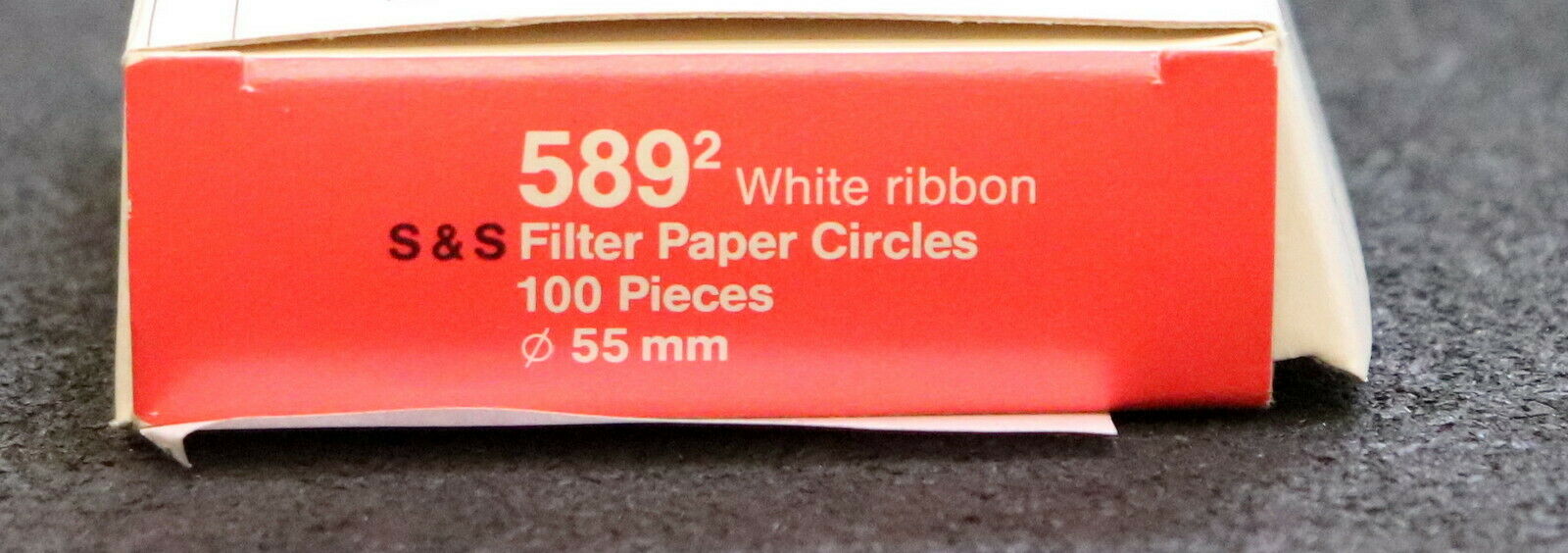 SCHLEICHER & SCHUELL 100Stk Rundfilter 589/2 Weißband aschefrei Ø 55m