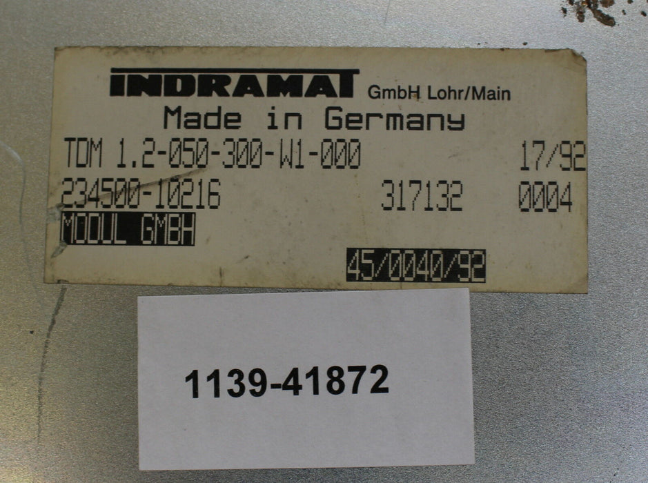 INDRAMAT TDM Servo Controller TDM 1.2-050-300-W1-0 Mod1/1X0848-003