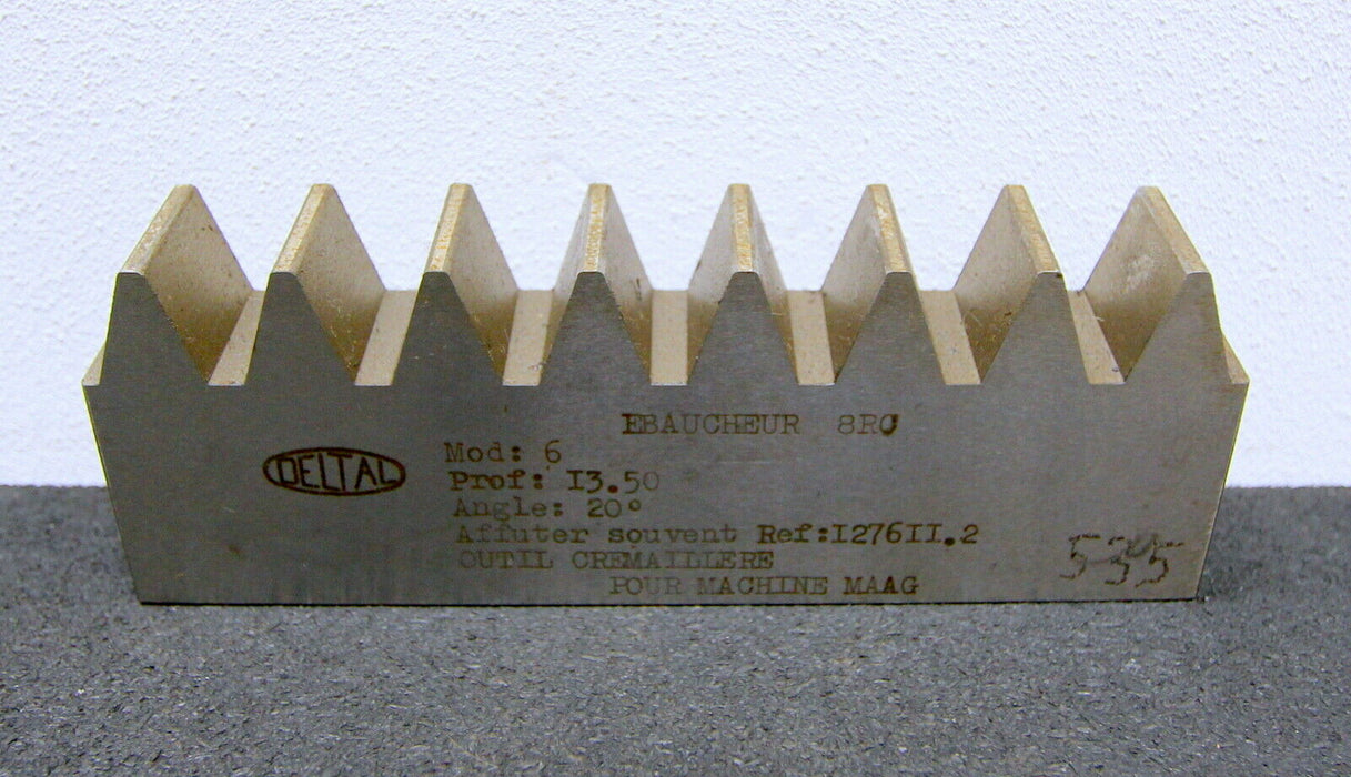 DELTAL Hobelkamm rack cutter f. MAAG-Wälzhobelmaschinen m= 6 20° Vorschneider