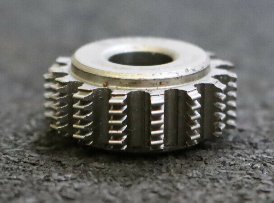 MIKRON Vollstahl-Wälzfräser No. 38907 m= 0,388 ho= 1,2 Abmessungen Ø24x10xØ8mm