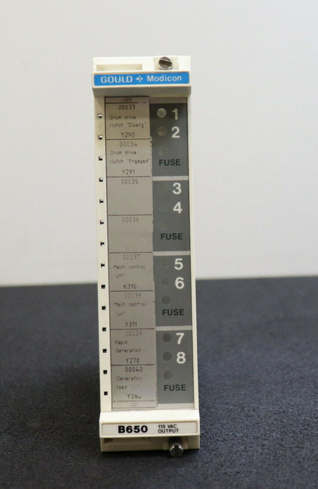 GOULD MODICON Output module B650 115VAC PCB H601 REV B 1 NCI FR-O 81-04