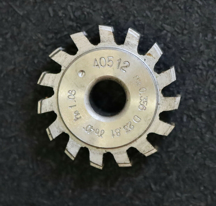 MIKRON Vollstahl-Wälzfräser No. 40512 m= 0,356 ho= 1,08 D23,81 - Ø32x10xØ8mm