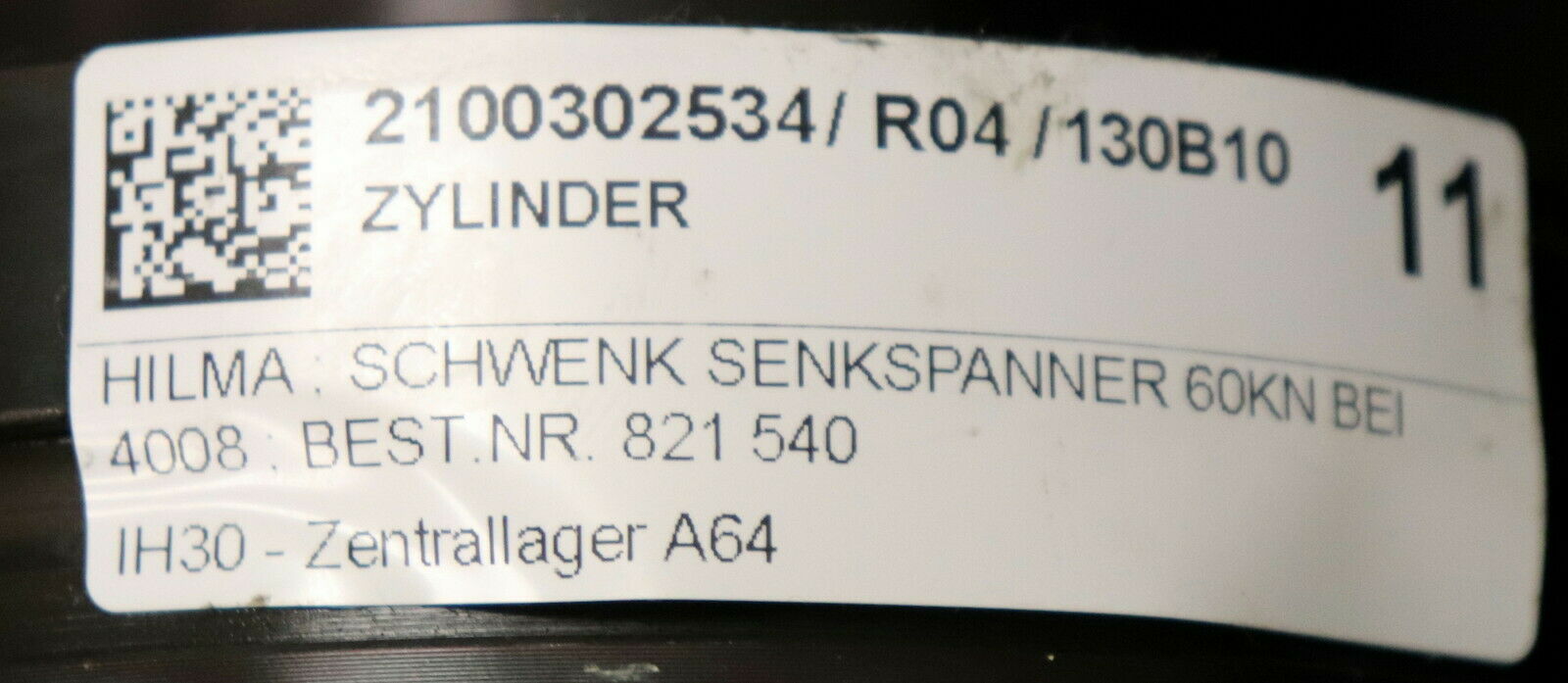 HILMA ROEHMHELD Schwenk-Senkrechtspanner 60kN bei 400bar Nr. 821540  2154-0606