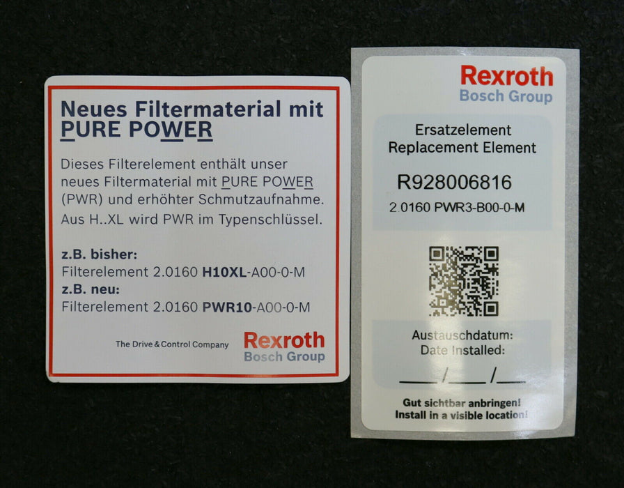 Bosch Hydraulikfilter R928006816 2.0160 PWR3-B00-0 M unbenutzt in OVP