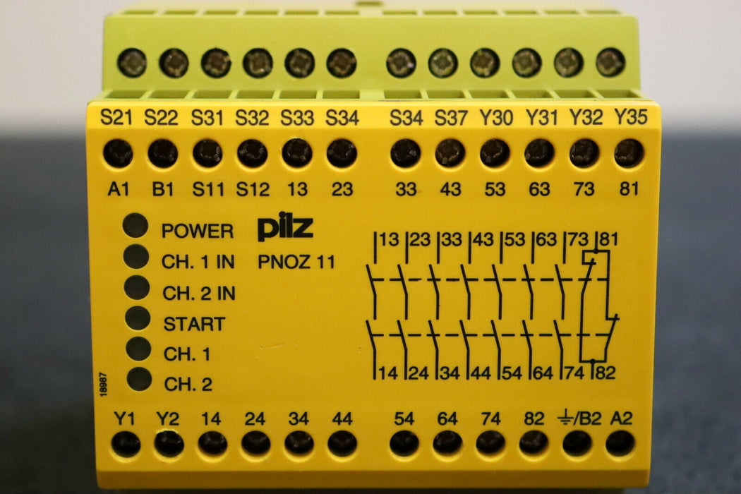 PILZ Sicherheitsrelais PNOZ 11 ID 77480 24VAC 7VA / 24VDC 4W - gebraucht