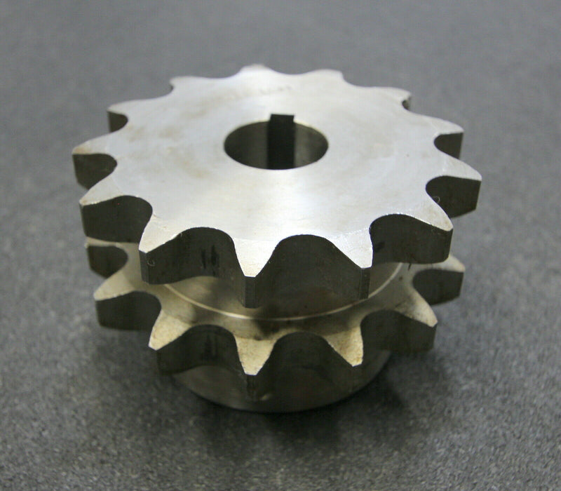 Zweifach-Kettenradscheibe mit einseitiger Nabe ZRS Teilung 1"x17,02mm Z= 13