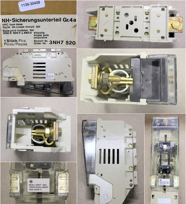 SIEMENS NH-Sicherungsunterteil 3NH7520 - Größe: 4 - Flachanschluß - 1-polig-690V
