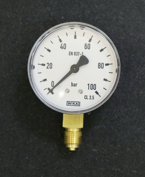WIKA Manometer pressure gauge 0-100bar senkrecht Anschlussgewinde G1/4“