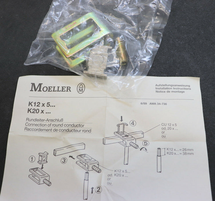 MOELLER 4 Stück Sammelschienenklemme K20x10 Art.Nr. 4015080022831