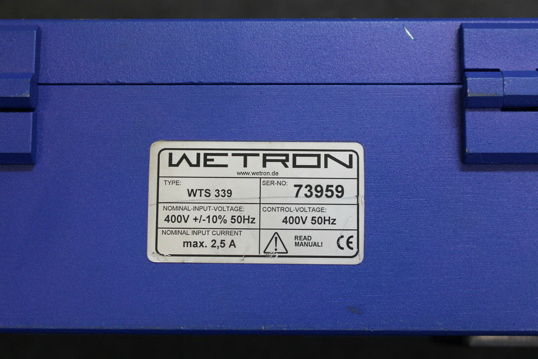 WETRON WTS 300 Type WTS 339 Steuerung 400V 50Hz max. 2.5A gebraucht