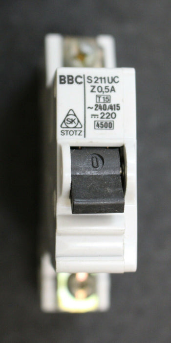 BBC Sicherungsautomat S211UC Z 0,5A circuit breaker 1-polig S211UC-Z0,5A