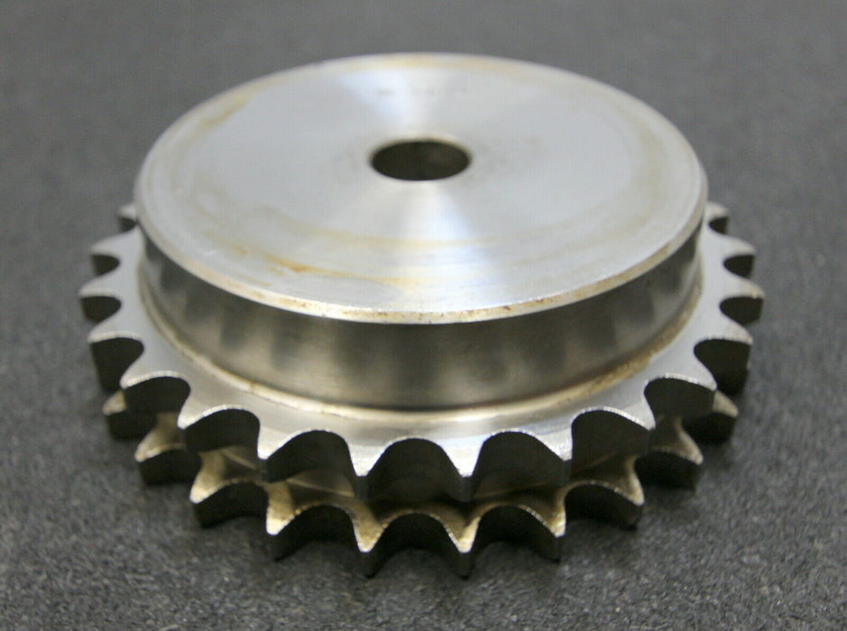 Zweifach-Kettenradscheibe mit einseitiger Nabe ZRS Teilung 5/8"x3/8" Z= 26