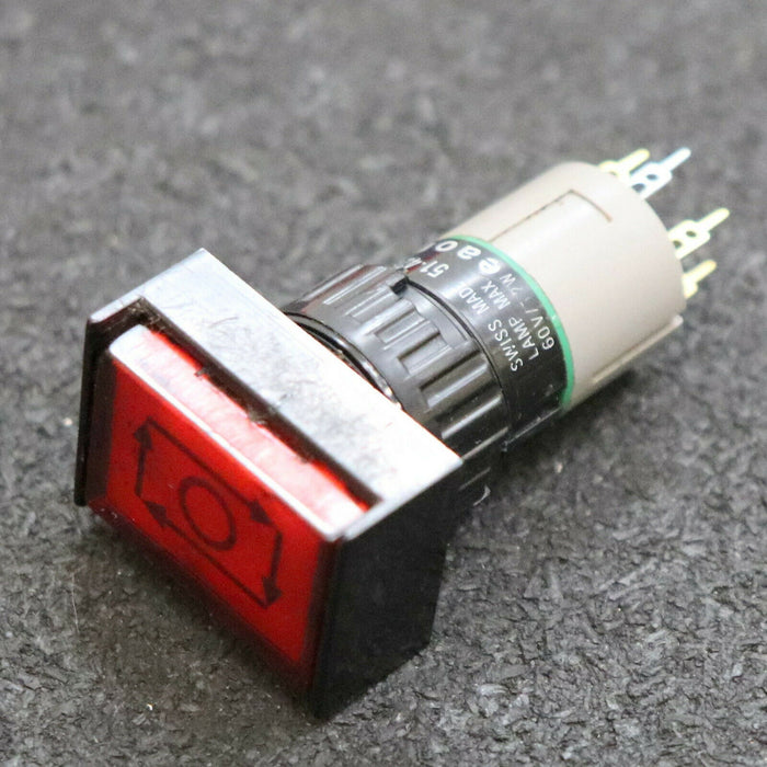 EAO 3 Stück Druckschalter rot Switch Pushbutton DPST-1NO/1NC 100mA 48V 1,2W