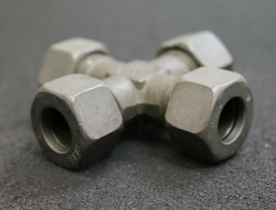 PARKER / ERMETO Kreuzverschraubung K15-ZL AußenØ 15mm PN250 Stahl verzinkt