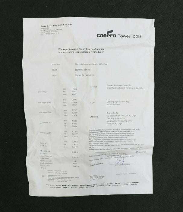 DGD COOPER TOOLS Modular-Schraubsystem Nenndrehmoment 35Nm Kombiaufnehmer 1K1A