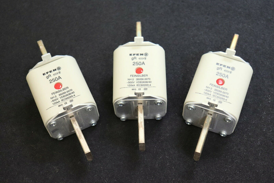 EFEN 3xSicherungseinsatz fuse-link 35058.0070 NH-Si2 250A 500V - gR - 120kA