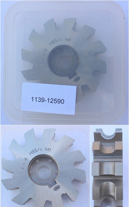 Halbrund-Profilfräser DIN 856R 2,5 konvex Ø80x24xØ27 - 12 Spannuten