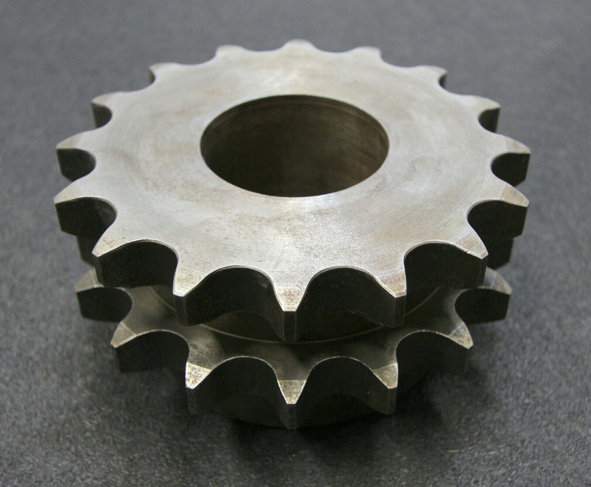 HENKENJOHANN Zweifach-Kettenradscheibe einseitige Nabe Teilung 1"x17,02mm Z= 16