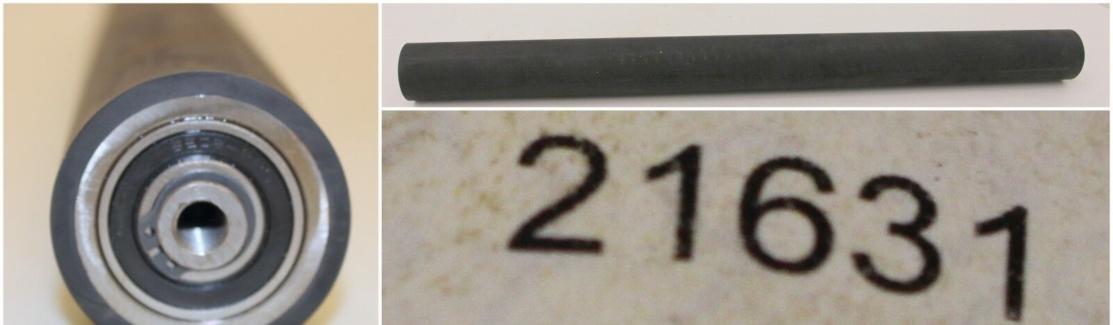 FORRER Stahlrolle D38 x 625mm/ M10 Innengewinde kugelgelagert auf Achse