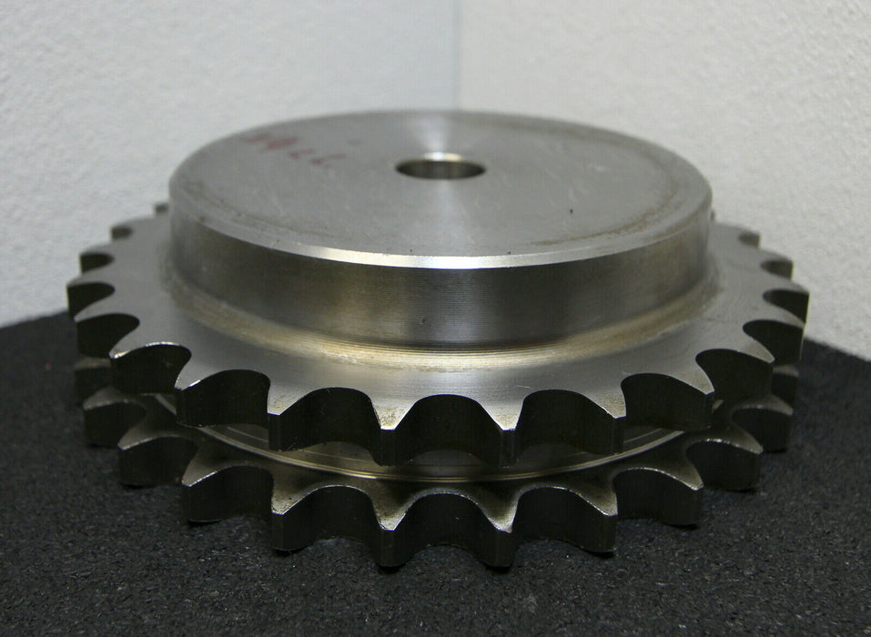 Zweifach-Kettenradscheibe mit einseitiger Nabe ZRS Teilung 3/4"x7/16" Z= 26