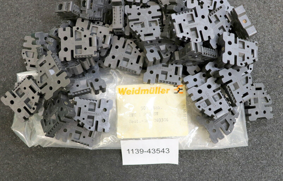 WEIDMÜLLER 50 Stück Endwinkel EWK 1 PPS/SW Schwarz Nr. 0693060000