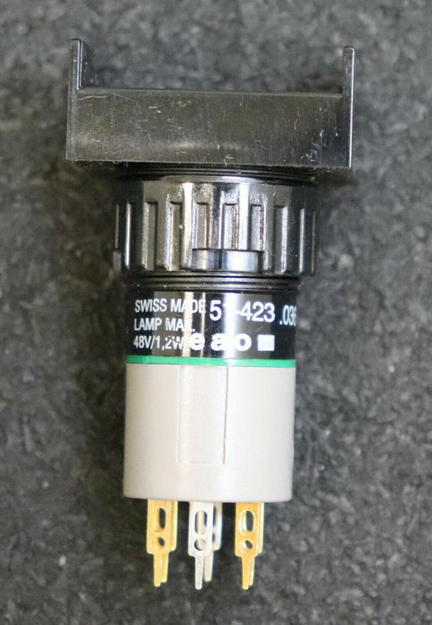 EAO 2 Stück Druckschalter grün Switch Pushbutton DPST-1NO/1NC 100mA 48V 1,2W