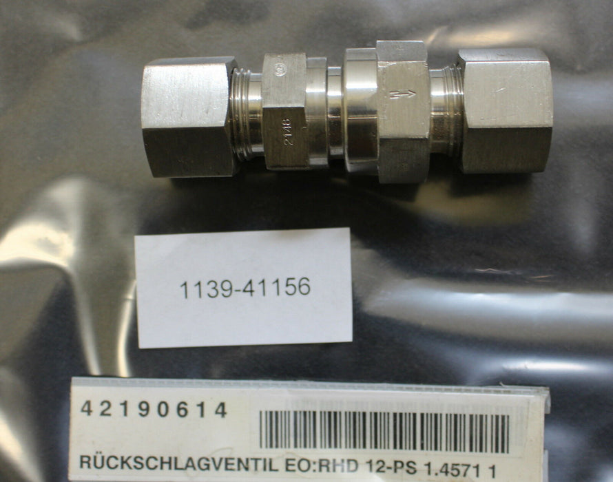 DN8 PN400 Rohraußendurchmesser 12mm Edelstahl 1.4571 Ansprechdruck 1bar
