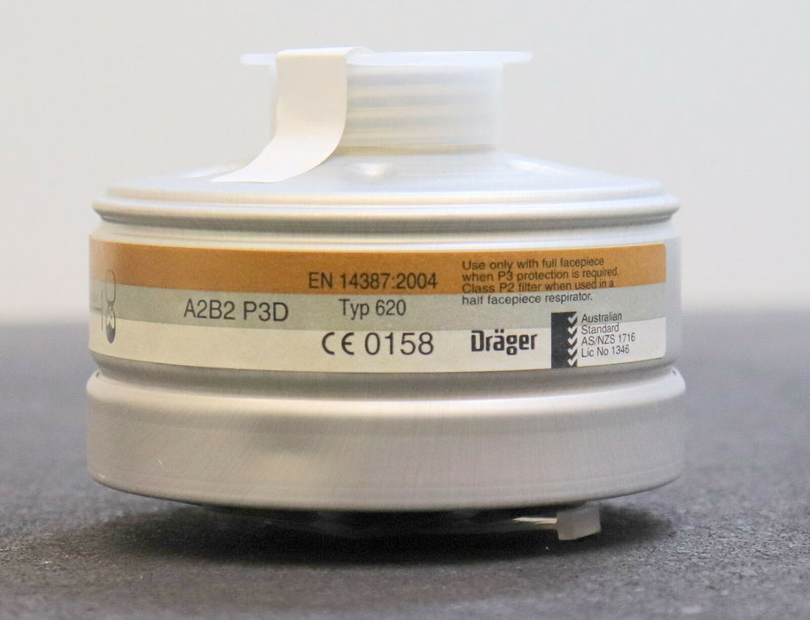 DRÄGER Bel Air Atemfilter Typ 620 Serien-Nr. 6735896 ARWL-F001 A2B2 P3D TH3/TM3